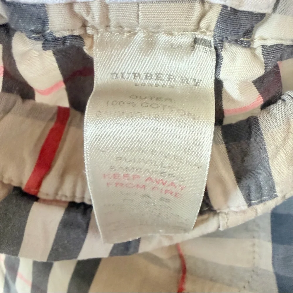 Burberry baby boy infant 6m shorts Half pants Nova Check newborn bottoms beige